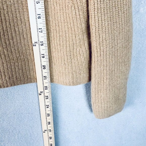 Jenni Kayne Cashmere Sweater Womens XL Beige Fisherman Knit Pullover - Picture 12 of 13